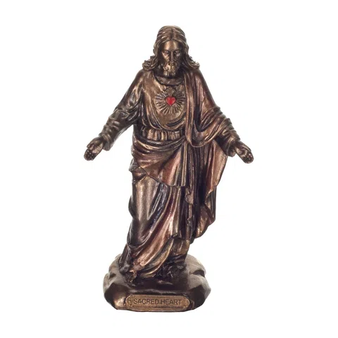 The Sacred Heart of Jesus — Bronze-Finish Statue – 8.5 cm – view 1