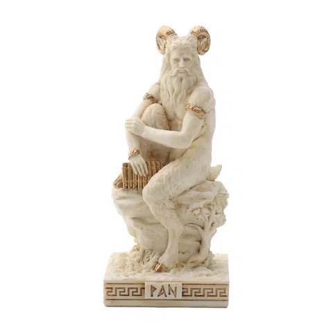 Pan, God of the Wild – White Statue – 8.5 cm – view 1