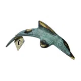 Dolphin – Bronze Sculpture – 5 cm – Blue & Gold