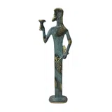 Dionysus with Wine Cup – Sculpture – 25 cm – Blue & Gold
