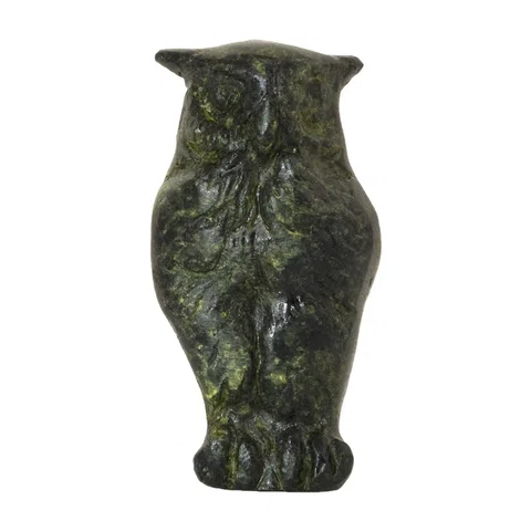Owl, Symbol of Wisdom – Sculpture – 3 cm – Dark Green
