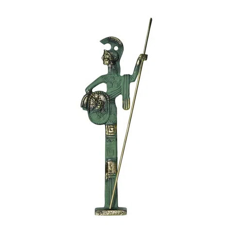 Athena with Shield Statue by Bronze Pavlakis