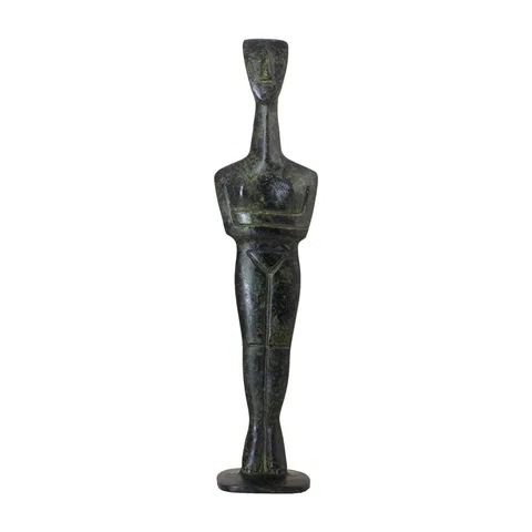 Spedos-Type Cycladic Fertility Figurine – 38 cm – Dark Green