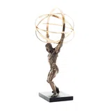 Atlas, Titan of Greek Mythology – Bronze-Finish Resin Statue – 22.5 cm – view 2