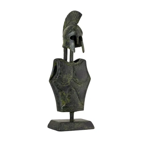 Corinthian Cuirass and Helmet – Decorative Sculpture – 30 cm – Dark Green