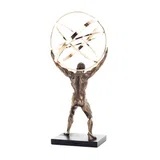 Atlas, Titan of Greek Mythology – Bronze-Finish Resin Statue – 22.5 cm – view 3