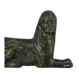 Reclining Sphinx of Olympia – Sculpture – 7 cm – Dark Green