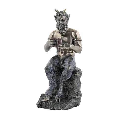 Pan — God of the Wild — Bronze-Finish Statue – 25 cm – view 1