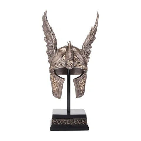 Odin’s Winged Helmet — Bronze-Finish Decorative Helmet – 24 cm – view 1