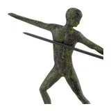 Ancient Olympic Javelin Thrower – Sculpture – 12 cm – Dark Green