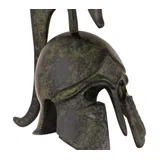 Studded Corinthian Helmet with Owl and Tall Crest – 16 cm – Dark Green