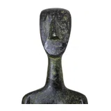 Female Cycladic Bust with Folded Arms – 14 cm – Dark Green