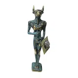 Minotaur – Bronze Sculpture – 19 cm – Blue & Gold