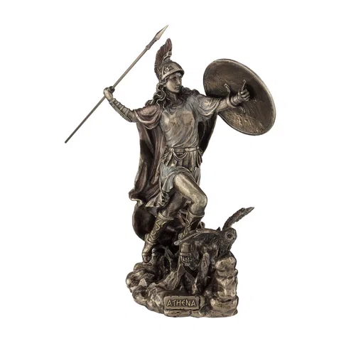 Athena — The Goddess as a Warrior — Bronze Finish Statue, 27 cm – view 1