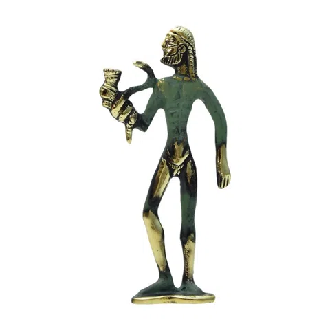 Asclepius with Serpent Statue C by Bronze Pavlakis