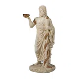 Asclepius, God of Medicine – White Statue – 16 cm – view 4