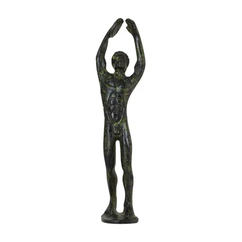 Discus Thrower – Bronze Sculpture – 12 cm – Dark Green