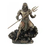 Poseidon — Olympian God — Bronze-Finish Statue, 20 cm