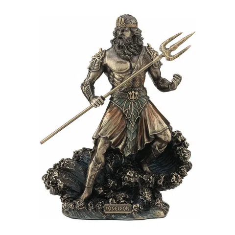 Poseidon — Olympian God — Bronze-Finish Statue, 20 cm – view 1
