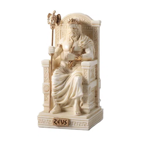 Zeus Seated on His Throne — White Statue, 8.5 cm – view 1