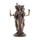 Hecate — Goddess of Magic and the Moon — Bronze-Finish Statue – 30 cm