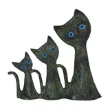 Three Cats – Bronze Sculpture – 11.5 cm