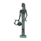 Apollo with Lyre – Bronze Sculpture – 15 cm – Blue & Gold