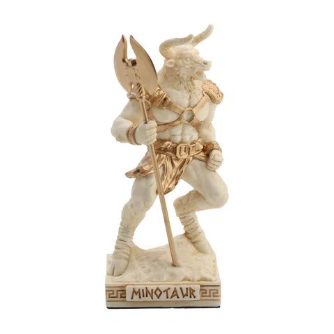 Minotaur — The Creature of the Labyrinth — White Statue, 9.2 cm – view 1