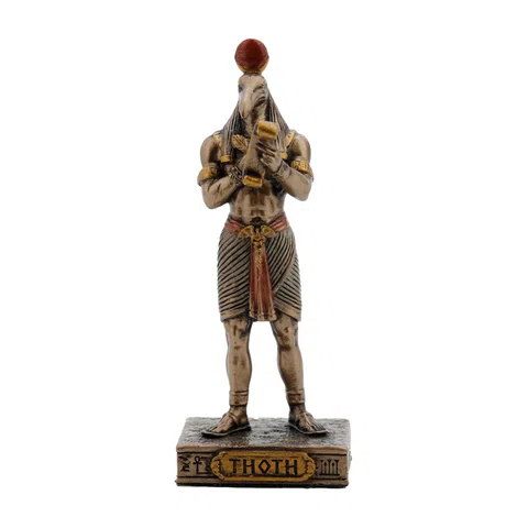 Thoth – Egyptian God – Bronze-Finish Statue – 8.5 cm – view 1