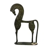 Horse with Lowered Head on Base – Flat Sculpture – 16 cm