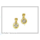 Antefix Greek Spiral Earrings, Sterling Silver, 18k Gold Filled, Hellenic eternity symbol Drop Earrings