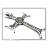 Christian Prayer Engraved Byzantine IC XC NIKA Cross Talisman "Be My Arms and Protection"