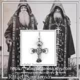 Holy Mount Athos Monks Orthodox Cross Pendant ICXC NIKA "Jesus Christ Conquers" Sterling Silver