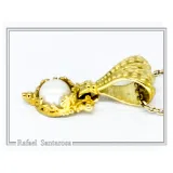 Natural Pearl Necklace: Byzantine Filigree 18K Gold-Filled Pendant