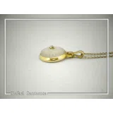 Marble Greek Macedonian Sun Symbol Necklace: Ancient Greek Museum 18K Gold-Filled Silver Pendant