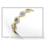 Beaded Greek Coins Bracelet: Museum Replicas Coins Oxidised and 18k Gold Filled Sterling Silver