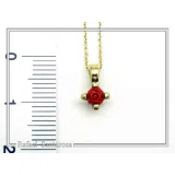 Rose Flower Pendant: Handmade Sculptured Alabaster and 18K Gold-Filled Sterling Silver Necklace
