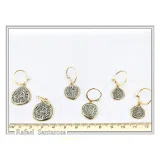 Phaistos Disc Ancient Greek Calendar Earrings: Sterling Silver, 18k Gold Filled, Museum Jewelry