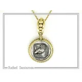 Ancient Greek Athena Owl Tetradrachm Coin Pendant: Sterling Silver, 18K Gold Filled, Museum Jewelry