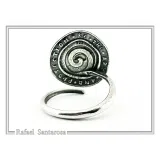 Jesus Christ Victorious ICXC NIKA Byzantine Talisman Adjustable Ring: 18K Gold & Oxidized Sterling Silver