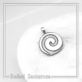 Eternity Symbol Handmade Pendant Oxidized Sterling Silver Spiral Necklace: Greek Museum