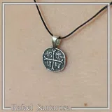 Extra Tiny Protection cross coin Jesus Christ Wins icxc nika necklace Talisman sterling silver.