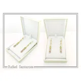 Topaz, Peridot, Amethyst Natural Gemstone Dangle Earrings: Gold Filled Sterling Silver