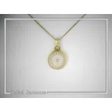 Marble Greek Macedonian Sun Symbol Necklace: Ancient Greek Museum 18K Gold-Filled Silver Pendant