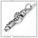 Byzantine Cyrillic Prayer Cross Locket Necklace: Russian Type Sterling Silver Reliquary Cross Pendant