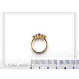 Handmade Alabaster Rose Flowers Bouquet Floral Band Ring: Sterling Silver 18k Gold Filled