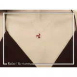 Handmade Alabaster Rose Flowers Necklace: Sterling Silver 18K Gold Filled Floral Pendant