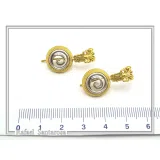 Antefix Greek Spiral Earrings, Sterling Silver, 18k Gold Filled, Hellenic eternity symbol Drop Earrings