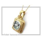 Athena Owl Tetradrachm Coin Ancient Greek Style Necklace: Oxidized Sterling Silver & 18K Gold filled