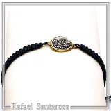 Athena Owl Ancient Greek Tetradrachm Coin Bracelet: Oxidized & Gold Filed Sterling Silver, Macramé Cord